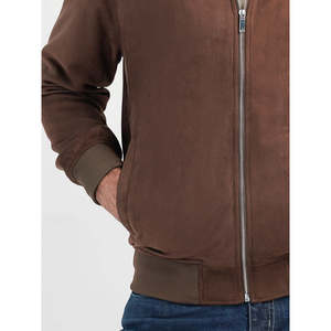 RASTABAN Reversible <b>Suede</b> Zipper Casual <b>Jacket</b> Autumn Leather XS Hooded Stand Collar Embroidered College Seamless Letter-Printed - Product Image 4