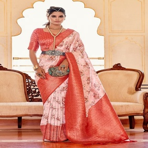 Vente chaude robe de mariée Saree pour fête disponible au prix de gros de l'exportateur indien Saree indien vente en gros Saree - Product Image 4
