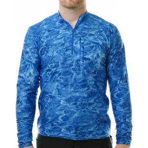 Camisa de pesca de rendimiento para hombres con ventilación de manga larga UPF 50 protección solar de secado rápido transpirable malla de enfriamiento lados Rash Guard - Product Image 4