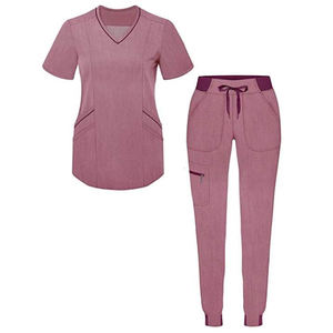 Dernier arrivage Nouveau Uniforme de jogging uni doux Médecins Clinique Porter Personnalisé Femmes Médecin Soins Infirmiers Scrubs Scrubs Médicaux Uniformes Ensembles - Product Image 6