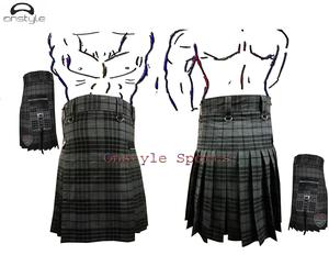 Kilt utilitaire unisexe en laine noire, poche cargo tendance, kilt utilitaire de haute qualité par ONSTYLE SPORTS - Product Image 5
