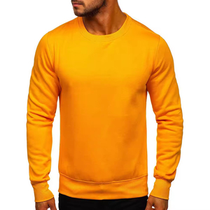 เสื้อสเวตเตอร์ผ้าฝ้ายสำหรับผู้ชายเสื้อสเวตเชิ้ตสีพื้นแบบปรับแต่งได้ - Product Image 6
