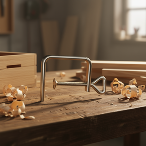 Nickel-Plated 50mm Clamping Width Fretwork Clamp for Wood Crafts Wooden Boxes <b>Wall</b> <b>Signs</b> Thickness 4mm - Product Image 3