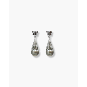 Pendientes de Perlas de Tahití - Elegantes Perlas Negras - Product Image 1