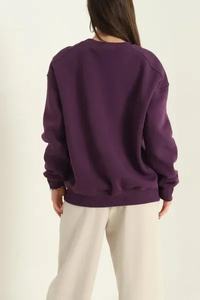 Sweat-shirts décontractés pour femmes de couleur unie, fabricants d'usines de vêtements d'hiver OEM, sweat-shirt chaud pour femmes de couleur unie - Product Image 6