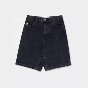Nuevo 2025 alta calidad lavado negro personalizado hasta la rodilla hombre Denim Jeans verano Vintage shorts hombres Baggy Jeans Shorts para hombres - Product Image 6