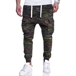 Men's <b>Slim</b> Fit Lightweight Canvas <b>Jogger</b> Pants Camo Design Fitness Trousers for Workout Bottoms - Product Image 2