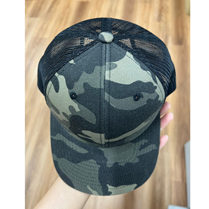 Plain <b>Camo</b> Trucker Hats Pre Curved Bill High Quality Gorras, Mens Trucker <b>Caps</b> OEM Custom Logo - Product Image 2