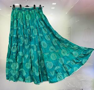 Indian High Waist Female Boutique Cotton Printed Long <strong>Skirt</strong> Floral Girls Full Flare Beach Casual Medium Length Sizes <strong>for</strong> <strong>Women</strong>
