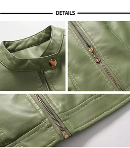 Chaqueta de Cuero de Moda de Alta Calidad para Mujer, Promoción, de Pakistán, Piel de Serpiente Original, Talla Personalizada, Tejido de Lona - Product Image 2