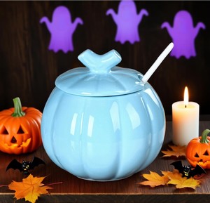 Pot de rangement décoratif en céramique avec couvercle, hermétique, sûr pour les aliments, motif feuille, organisateur de cuisine, rangement élégant pour comptoir - Product Image 4