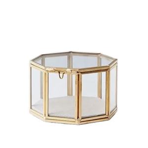 Caja de baratija decorativa de latón, caja de joyería con forma hexagonal, accesorios con precio razonable, caja de almacenamiento - Product Image 1