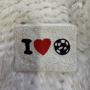 Porte-monnaie perlé classique perle et diamant perlé maquillage sac mariage ou fête cadeau pour elle - Product Image 1