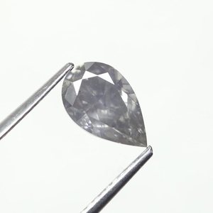 Diamante de Corte Brillante Modificado en Forma de Pera, Color Gris Fantasía, Certificado por GIA, 1.23 Ct. - Product Image 4