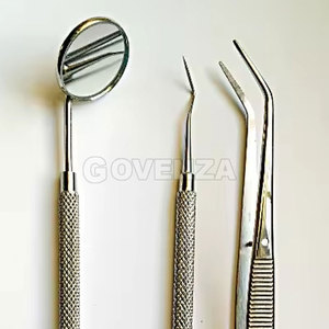 Juego de Instrumentos de Examen Dental de Acero Inoxidable, Manual, Reutilizable, de Alta Calidad y Duradero para Uso Profesional en Clínicas Dentales - Product Image 3
