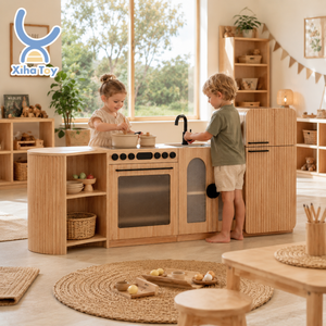 Ensemble de <span class=keywords><strong>cuisine</strong></span> en <span class=keywords><strong>bois</strong></span> pour enfants, <span class=keywords><strong>jouet</strong></span> de simulation pour la maternelle, la garderie, la crèche, la salle de classe, jeu de simulation pour enfants - Product Image 1