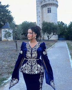 Beautiful Designer Embroidery Royal Blue <b>Jacket</b> Karakou Dress Embellished Crystal Glass Beads Stone Made Silk Linen-2024 Dabka - Product Image 1