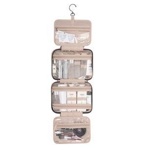 Large Water-Resistant Polyester Travel Organizer Fashionable Makeup Cosmetic Case Accessory Stone Zipper Closure for Toiletry Ba - Product Image 4