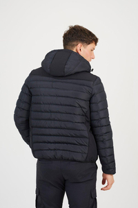 Wholesale Custom Logo Padded <b>Soft</b> <b>Shell</b> <b>Hooded</b> Puffer <b>Jacket</b> Lightweight Windproof Warm Winter Bubble Men's <b>Jackets</b> With Pockets - Product Image 2