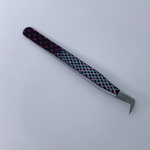 Pince à cils incurvée personnalisée Volume de pointe en fibre inoxydable de marque privée pince à cils faux sourcils à vendre - Product Image 4