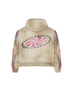 Acid Wash Flared Winter Streetwear Tracksuits Zip-Up 500 GSM Straight Leg Jogging Suit <b>Distressed</b> Hoodies & Sweatpants Sets - Product Image 3