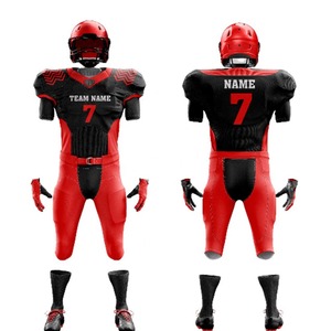 ชุดยูนิฟอร์มอเมริกันฟุตบอลแบบเรียบ ดีไซน์ล่าสุด สไตล์หลากหลาย ผลิตจากโพลีเอสเตอร์ 100% น้ำหนักเบา แขนสั้น รับสกรีนโลโก้ - Product Image 1