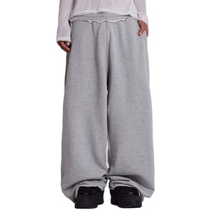 2026 New Men Pants Wholesale Oversized Cotton Gray Custom Baggy Joggers 2025 New Design Fashion <b>Trousers</b> for Men - Product Image 1