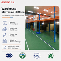 Système de rayonnage industriel en acier pour mezzanine, robuste, multi-niveaux, protégé contre la corrosion, plateforme d'entrepôt à taille personnalisable