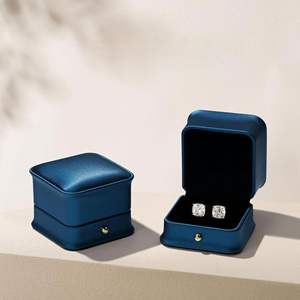 Pendientes de moissanita con corte cojín para mujer, pendientes de diamantes creados en laboratorio Clarity VVS1 18K blanco amarillo oro rosa oro rutenio oro - Product Image 1