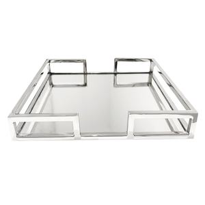 Ensemble de plateaux de service pour petit-déjeuner polis faits à la main 3 motifs texturés avec poignées-Différentes tailles pour un service pratique - Product Image 3