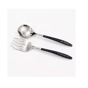 Couverts en acier inoxydable ensemble de couverts en métal avec poignée décorative nouveau Look serveur de salade pour ustensiles de cuisine - Product Image 5