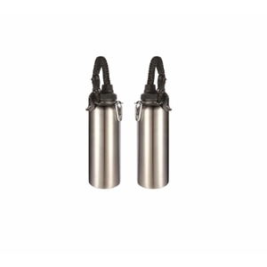 Bouteille d'eau thermique en acier inoxydable à double paroi de 1200 ml, ensemble de 2 pièces avec mousqueton en paracorde - Product Image 1