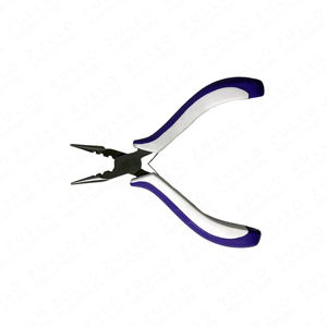 Pince multifonction en acier inoxydable pour extensions de cheveux avec poignée en caoutchouc pour micro-anneaux, outil de salon, vente en gros - Product Image 6
