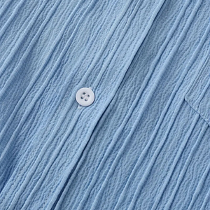 <b>Men's</b> Summer <b>Shirt</b> Right Palm & Stripes Soft <b>Stretch</b> Fabric Short Sleeve Casual Button-Up for Outdoor & Semi-Formal Wear - Product Image 4