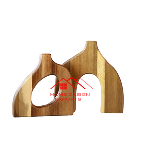 Offre spéciale Décoration de maison et hôtel de luxe Vase en métal au prix de gros Vase en bois au design dernier cri Décoration de table - Product Image 2