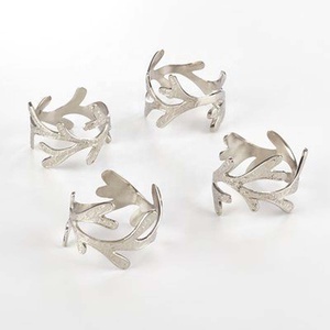 Anillo de latón grabado en relieve hecho a mano, diseño de piña chapado en oro, servilletas, vajilla, servilletas decorativas - Product Image 5