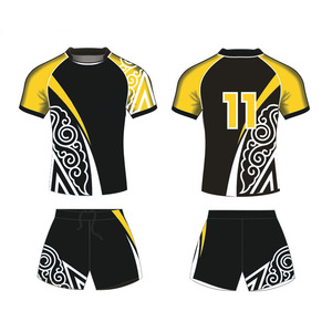 Camiseta de rugby para hombre hecha a medida OEM poliéster de alta calidad transpirable sublimación profesional uniforme de rugby diseño de logotipo personalizado - Product Image 3