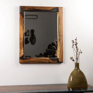 Marco de Espejo de Pared de Madera y Resina de Lujo de Fabricante Confiable para Decoración de Entrada y Pasillo que Crea un Ambiente Acogedor - Product Image 1