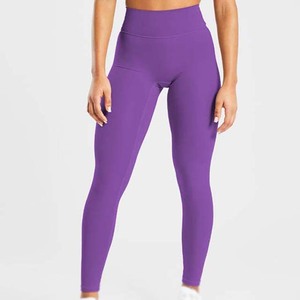 Transpirable gimnasio deporte Fitness pantalones 4 vías estiramiento trasero-Levantamiento Yoga Spandex/Nylon Leggings para mujeres Color sólido suave Multicolor - Product Image 3