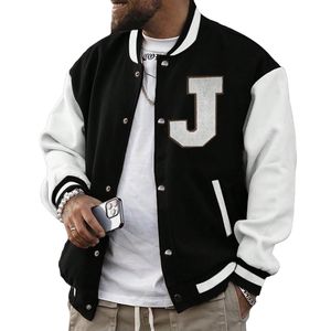 Respirant, grande taille varsity veste hiver haute qualité en cuir manches collège Baseball laine varsity veste pour unisexe 2026 - Product Image 1