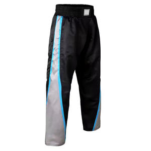 Pantalones de kickboxing unisex tela de satén logotipo personalizado completo sublimado casual precio al por mayor Hombre Pantalones de lavados personalizados - Product Image 1