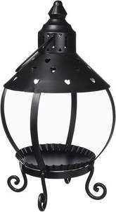 Date ronde fer lanterne noir Halloween crânes pièce centrale éclairage lampe décoration effrayant cimetière fête approvisionnement artisanat - Product Image 4