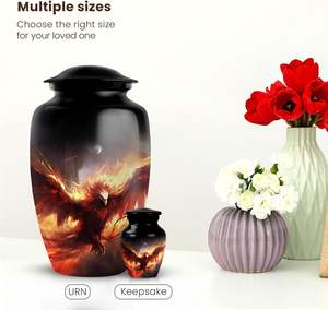 Urnas de cremación Phoenix para hombres, cenizas, urnas de entierro masculinas adultas para cenizas humanas adultas, cenizas únicas para mujeres, tamaño personalizado - Product Image 4