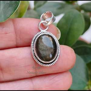 925 Sterling Silver Handmade Pendant Gold Sheen Obsidian Jewelry Natural Obsidian Oval Gemstone <b>Unique</b> Shape <b>Gift</b> <b>for</b> <b>Her</b> - Product Image 4