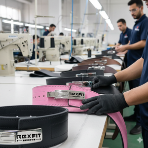 Cinturón de Soporte de Cuero Rexfit para Levantamiento de Pesas, Entrenamiento de Potencia en Gimnasio, Soporte Lumbar de Liberación Rápida para Gimnasio y Levantamiento de Potencia - Product Image 5