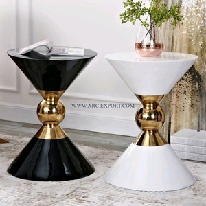 โต๊ะกาแฟทำจากแก้วใสและอลูมิเนียมห้องนั่งเล่นและคลังสินค้าเฟอร์นิเจอร์โต๊ะข้าง - Product Image 2