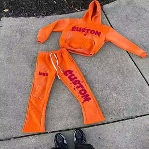 Confortable haute qualité respirant Streetwear à capuche hommes survêtements léger 100% coton vêtements de course - Product Image 6