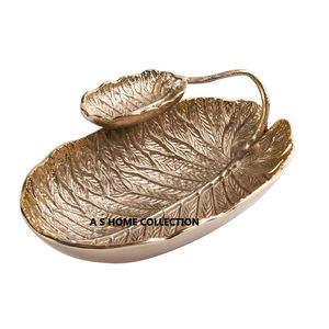 Dernière demande Haute qualité Chip and Dip Plat de service Snack Fait à la main en aluminium Métal cuivré bol fini - Product Image 1