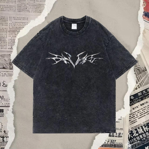 เสื้อยืดโอเวอร์ไซส์ผ้าคอตตอน 100% น้ำหนัก 220 กรัม ทอแบบเรียบ สีพื้น ระบายอากาศได้ดี เป็นมิตรกับสิ่งแวดล้อม คุณภาพสูง พร้อมโลโก้ด้านหน้าแบบสั่งทำ - Product Image 2