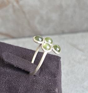 Fabriqué à la main 925 bague en argent Prehnite pierre précieuse bijoux de mariage ethnique à la mode pour les femmes cadeau de fête de fiançailles OEM disponible - Product Image 2